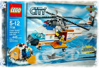 Lego 7738 City Coast Guard Helicopter Life Raft NEW SEALED Vehicle