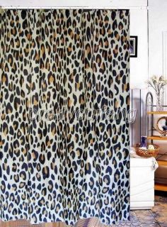 Leopard Striped Picture Bathroom Fabric Shower Curtain PS110