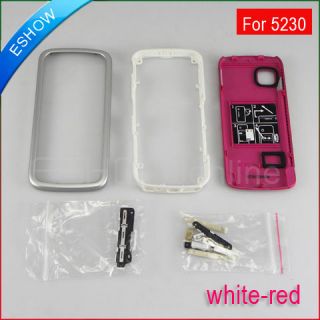 New White Red Full Housing Cover Keypad for Nokia 5230