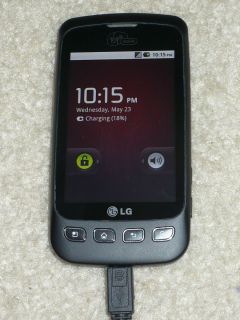 LG Optimus V Black Virgin Mobile Smartphone