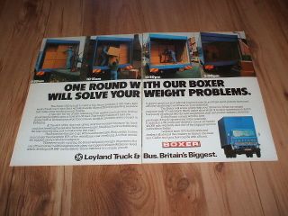 Leyland Boxer 1200 Truck 1977 2 Page Magazine Advert