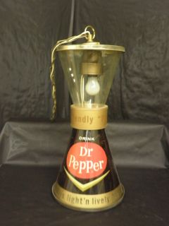 RARE Vintage Dr Pepper Light Sign Swag Lamp
