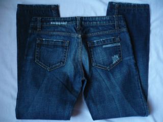 Prada Straight Fit Denim Jeans Size 29x27 Distressed Low Rise