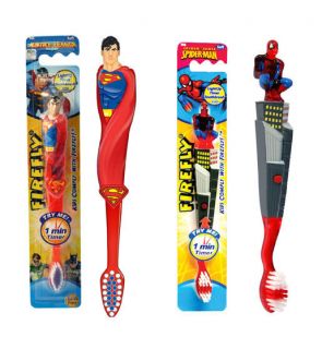 Marvel Heroes Spiderman Superman Kids Light Up Timer Toothbrush
