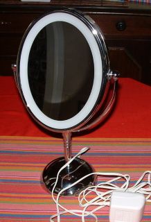 Lighted Vanity MIRROR • Double Sided Regular & Magnifying 7x Make Up