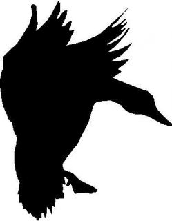 Landing Silhouette Duck Hunting Decal 5 x 6