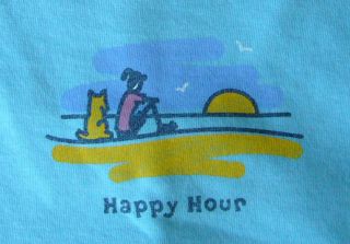 Life Is Good Womens Crusher Tee Happy Hour Sunset New w Tags