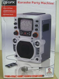 GPX JM250S Karaoke System CD G Home Party Machine