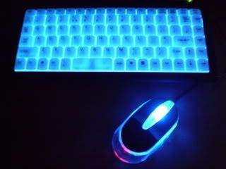 Illuminated USB Mini Keyboard Mouse Laptop PC Computer