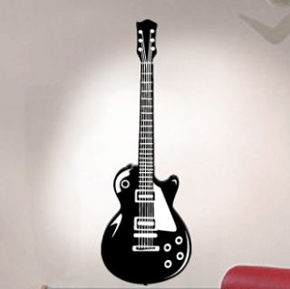 Electric Guitar Vinyl Wall Decal Sticker Music Theme Art