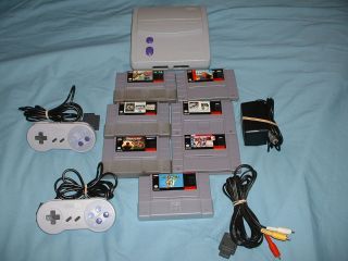 Super Nintendo SNES Mini Model 101 Console Lot Console 2 controllers 7