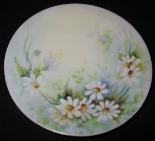 Antique Limoges Daisy Floral Plate Artist Anna B Drake