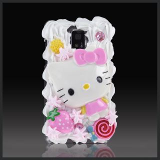 Hello Kitty Strawberry Crystal Case Cover for LG Optimus G2X Tmobile