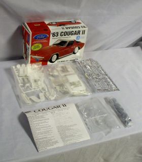 Lindberg 1963 Cougar II Concept Car Factory SEALED Model Car Kit