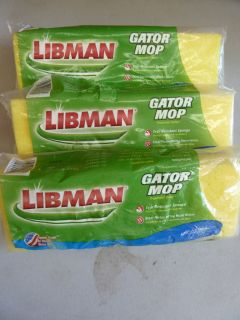Libman Gator MOP Refill Three Mops Yellow