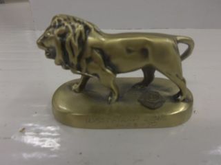Lions Club Paperweight Westfield Lions Club Vintage Brass or Bronze