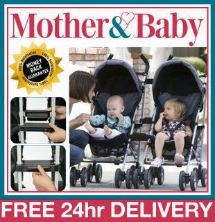 New Prince Lionheart Baby Pushchair Stroller Buggy Connectors Black