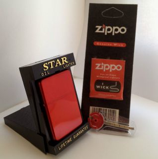 Red Star Lighter Free Zippo Flint Wick Use with Zippo Lighter Fuel