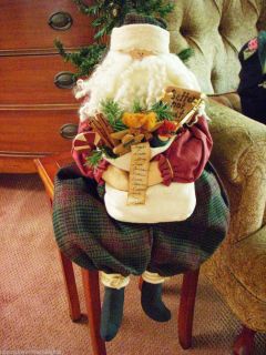 Handcrafted Country Santa Doll with Bag Toys List