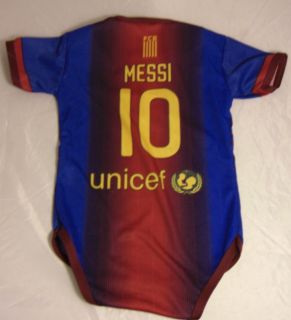 FCB Barcelona Lionel Messi 10 Soccer Baby Body Suit Up to 12 Months