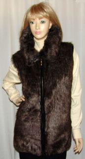 NWT Soft Fluffy Faux Fur Sweater Vest Lisa International Womans SZ 1X