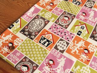 Little Red Riding Hood Patchwork Print Japanese Fabric 110cm x 50cm