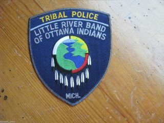VINTAGE Little River Band of Ottawa Indians Tribal Police Patch