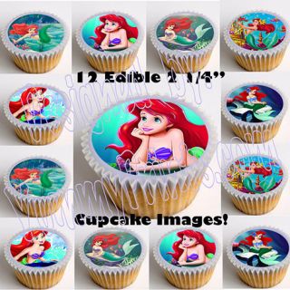 Little Mermaid 2 25 Edible Image Cup Cake Toppers 12pcs Cut Paste No