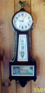 Antique New Haven Winsome Westminster Banjo Clock C 1925