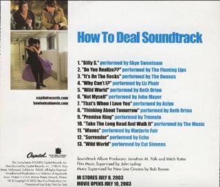 Liz Phair John Mayer How to Deal OST RARE 13 Track CD Advance
