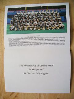  Pittsburgh Steelers Christmas Card Team Picture Kirkland Greg Lloyd