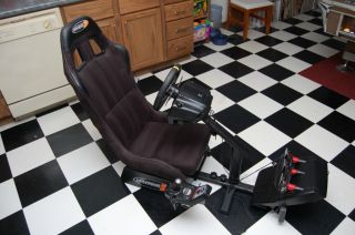  Evolution Alcantara Black Suede and Logitech G25 Racing wheel pedals