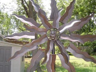 Wind Sun Spinner Metal Windsock Outdoor Plant Stake Pinwheel L