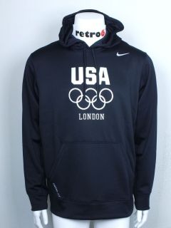 Nike USA 2012 London Olympics Sz Large L New Mens Therma Fit Hoodie 5