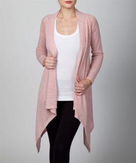 Pink Gold Asymmetrical Cardigan Duster Long Sweater Pick s M L