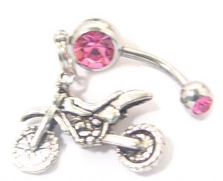 Motorcycle Motocross Belly Navel Button Ring