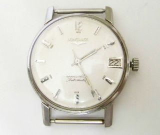 Vintage Longines Grand Prize Automatic Stainless Steel Wrist Watch AS