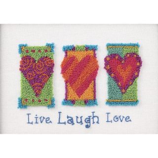 Live Laugh Love Punch Needle Kit 7 inch x 5 Inch