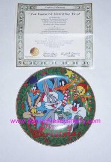 Looney Tunes Christmas Collector Plate Franklin Mint