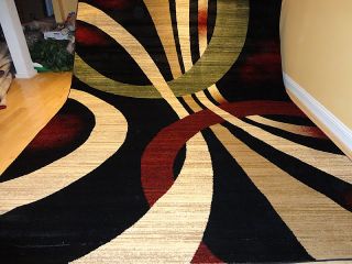 Black Modern Rug 6x8 Living Room Carpet Oriental Rugs Carpets