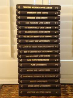 Louis LAmour Collection Lot of 18 Books Leatherette