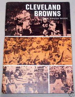 1966 Cleveland Browns Press Book Media Guide Lou Groza