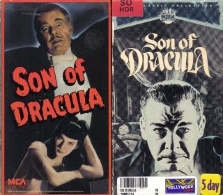 VHS Son of Dracula Lon Chaney Jr Choice of Boxes