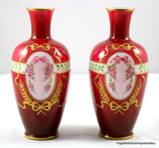 Louis XVI Baccarat Vases Pair