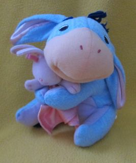 Fisher Price Baby Eeyore Bunny Lovie Blanket Soft Toy Nursery Pooh
