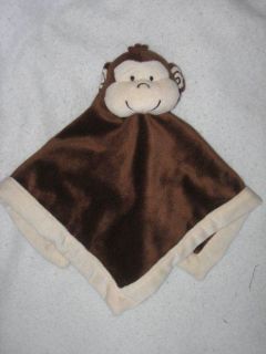 Tiddliwinks Brown Monkey Security Blanket Baby Lovey Lovie