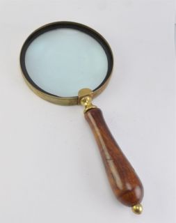 Magnifying Glass with Wood Handle Magnifier for Low Vision 