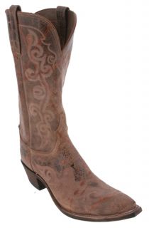 Lucchese Rust Brown N4713 S43 Calfskin Womens Cowboy Boots