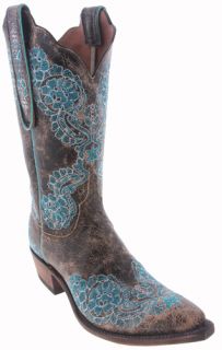 Lucchese Brown N4703 S43 Aviator Womens Cowboy Boots