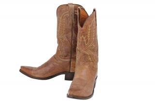 250 Pre Owned Lucchese 1883 Tan Mad Dog Goat Mens Boots 9 5 D $330